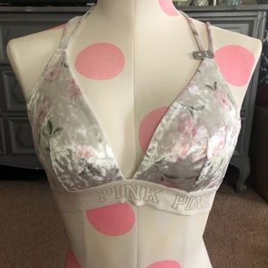 PINK velvet bralette